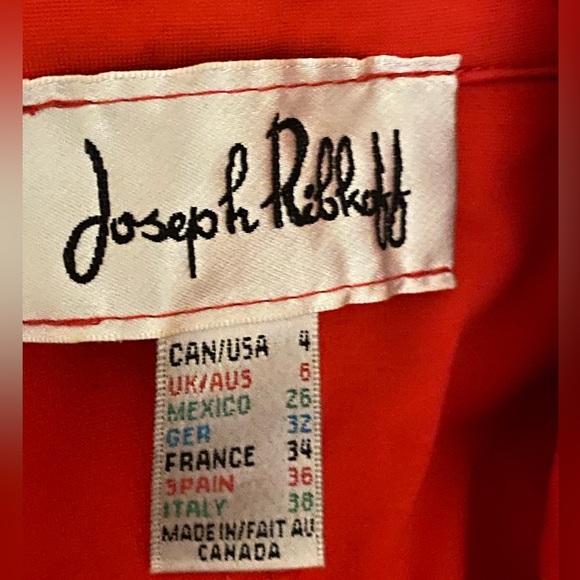 Joseph Ribkoff Bright Red Zippered Jacket Stretch Size 4 - Picture 10 of 12